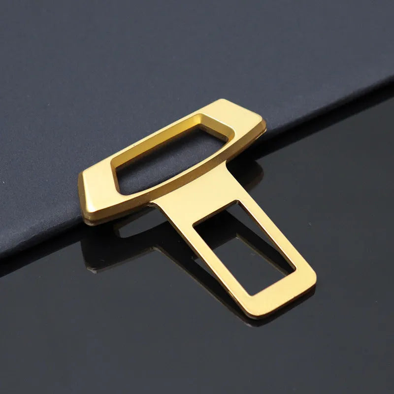 Metal car interior silencer insert shown in gold, matte black, and silver colour options