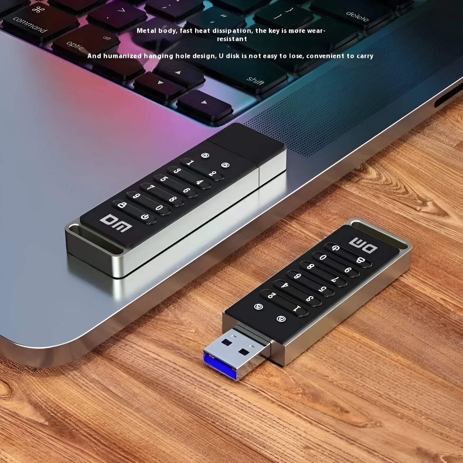 64GB fingerprint security USB 3.0 flash drive with metal casing for confidential file protection