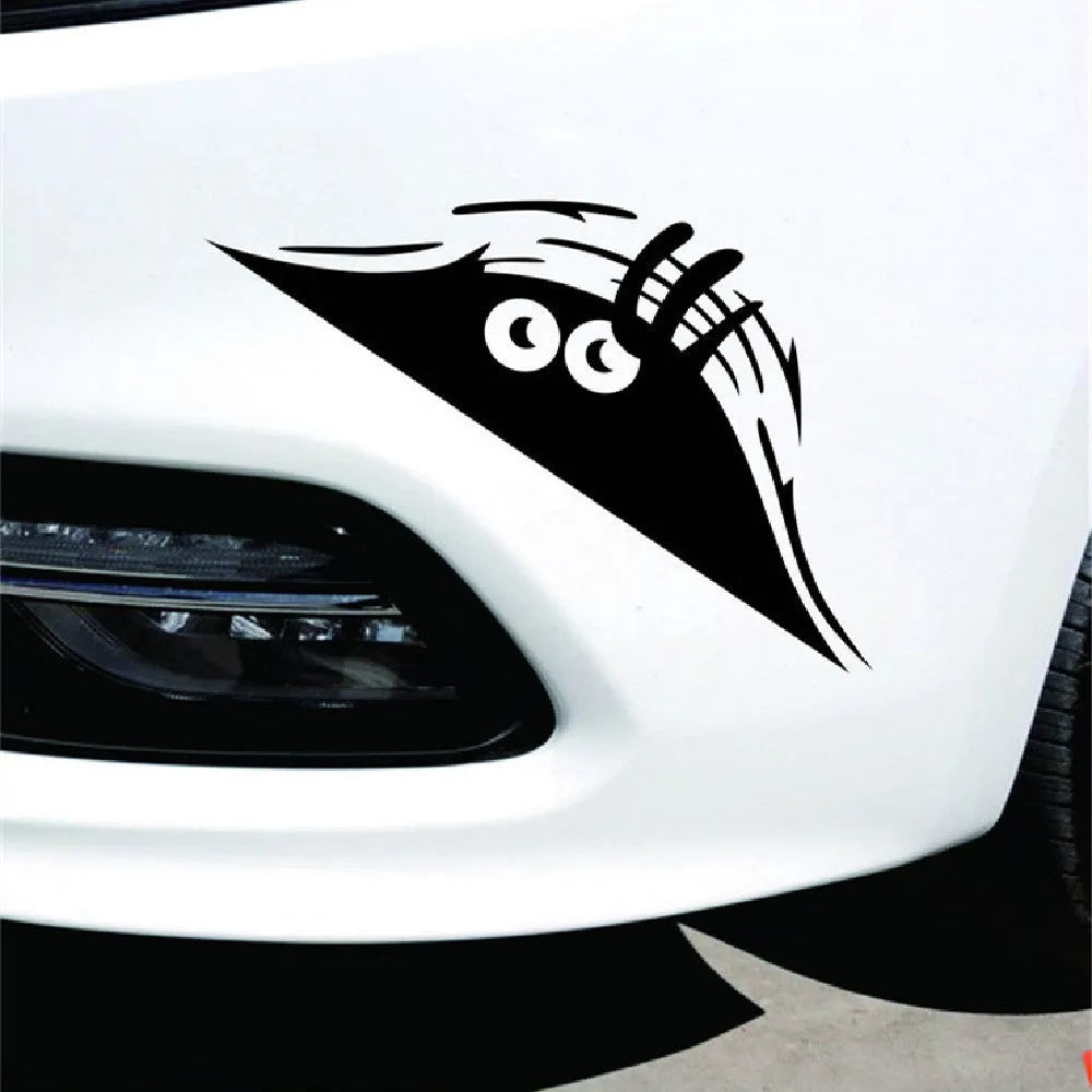 Large 19cm by 7cm self-adhesive body sticker showing four face design options.
