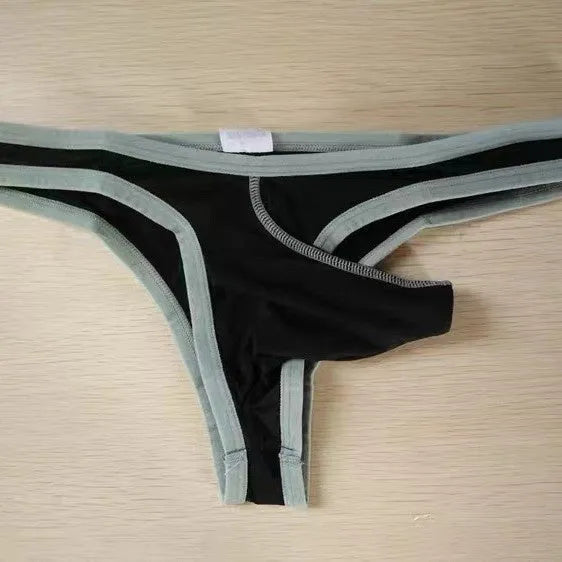 Men's ice silk nylon briefs with small elephant nose design in multiple colours