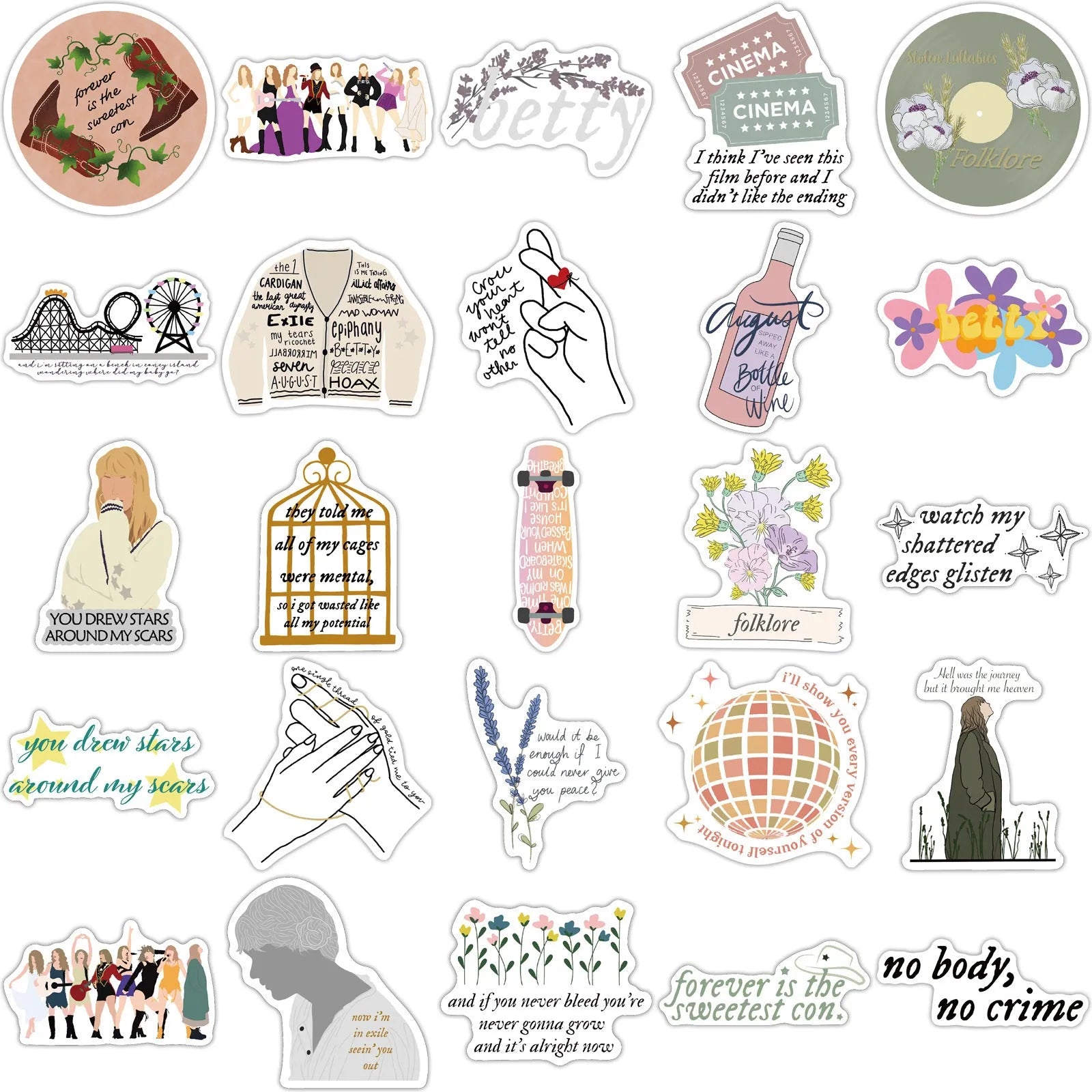 Graffiti colour cartoon pattern waterproof adhesive stickers for luggage and notebook decoration
