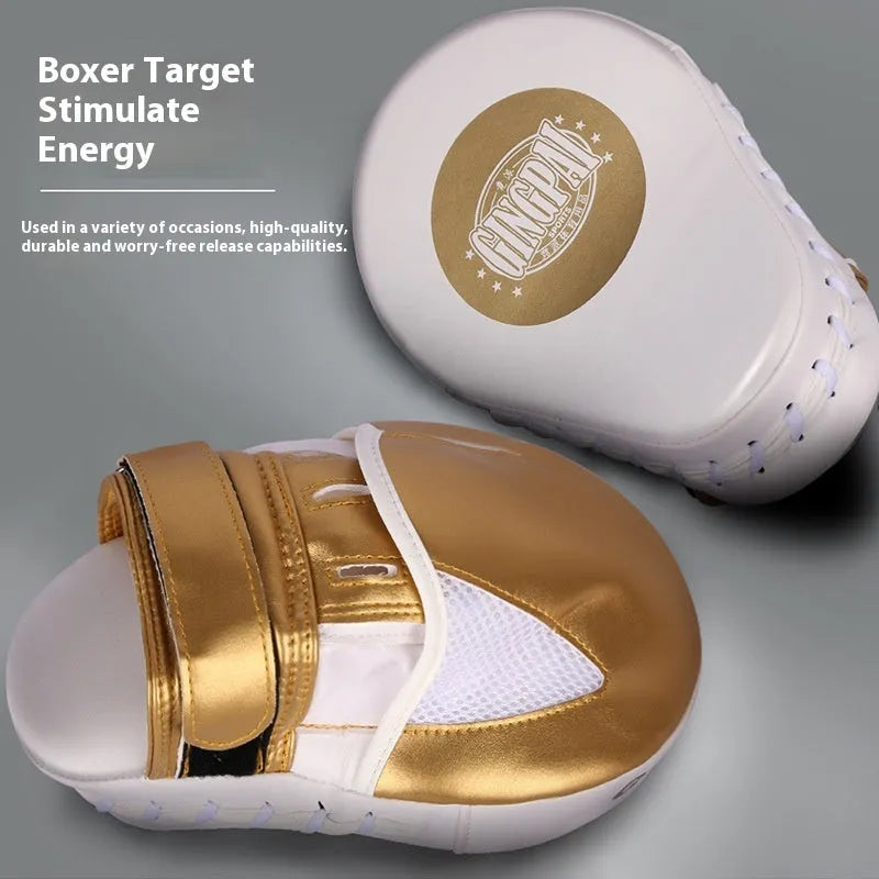 Vertical PU leather baffle target for boxer and sanda training in gold colour