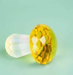 Crystal mushroom decorative ornament in modern simple geometry style measuring 40mm by 53mm