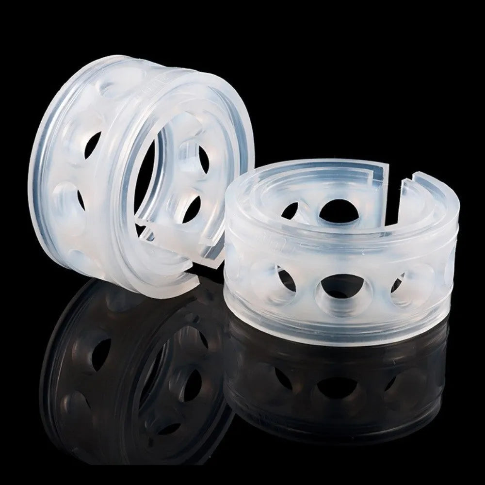 Transparent rubber car spring shock absorber buffer pair for suspension damping modification