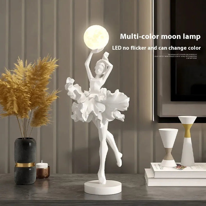 Art girl atmosphere small night lamp ornament in simple modern style with USB charging