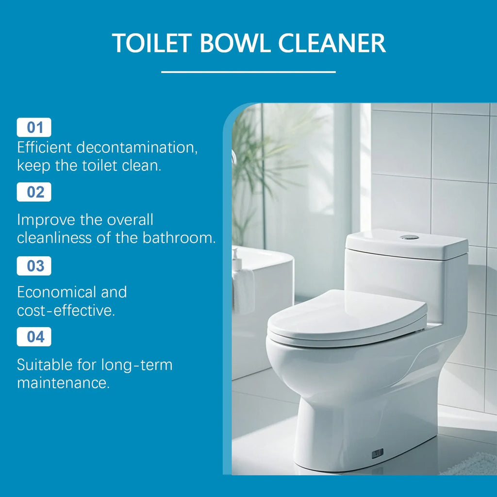 Toilet cleaning powder pack with four individual 30g sachets for descaling and stain removal.