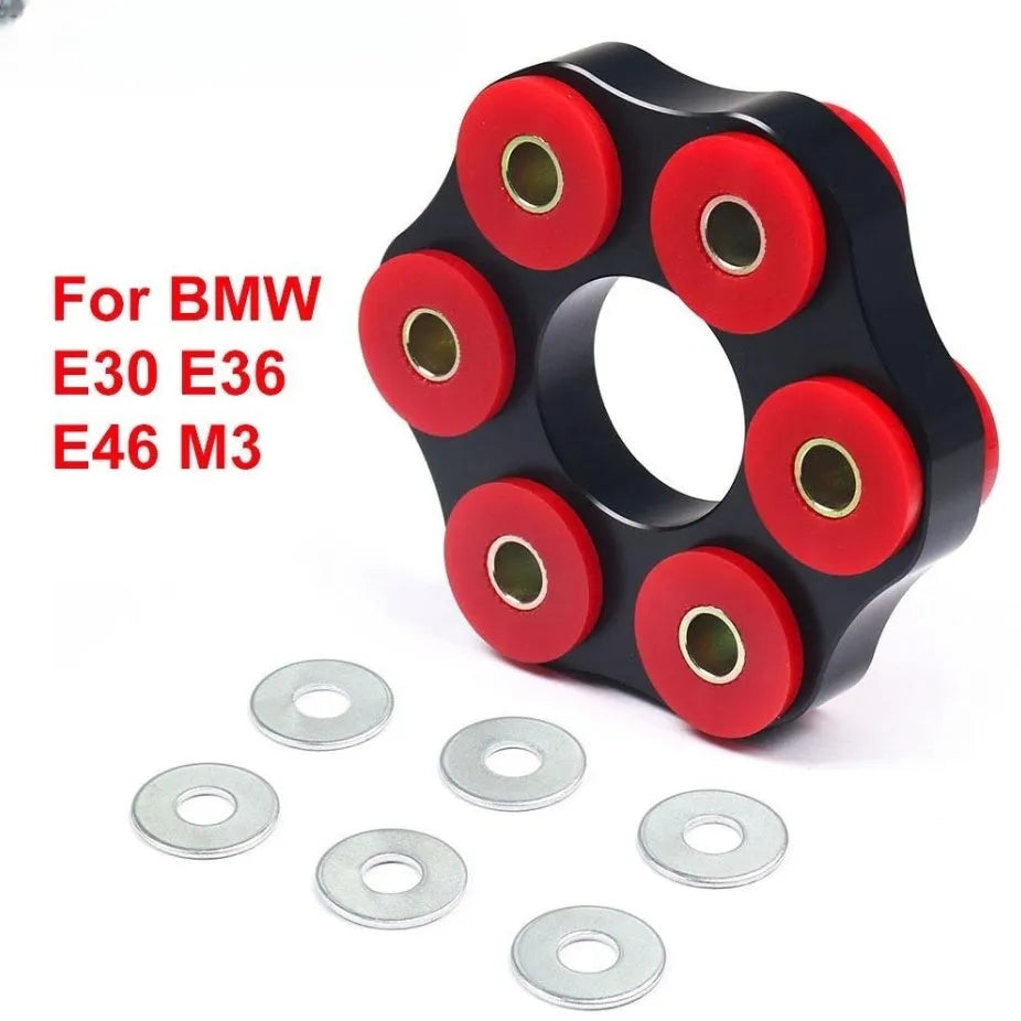 Red polyurethane aluminium drive shaft connecting plate bracket for BMW E46 E36 E30 M3 vehicles