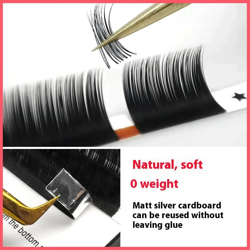 Pack of false eyelashes showing dense 16-row mink hair lashes on a clear band.