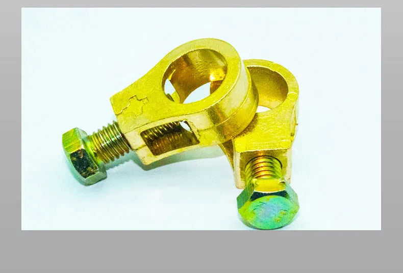 Copper automotive battery terminal clamp for car electrical connections