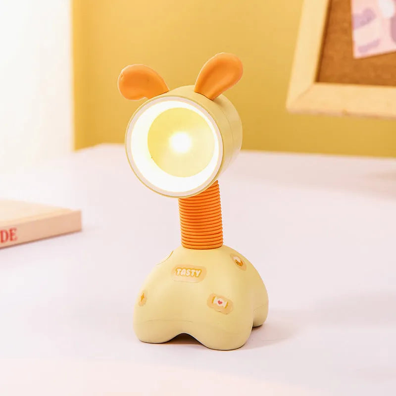 DIY magnetic cartoon night lamp with adjustable base and battery power