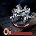 Solar powered rotating fighter jet perfume ornament in aluminium alloy with essential oil