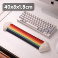 Silica gel wrist rest mouse pad and keyboard support set in cloud pattern design