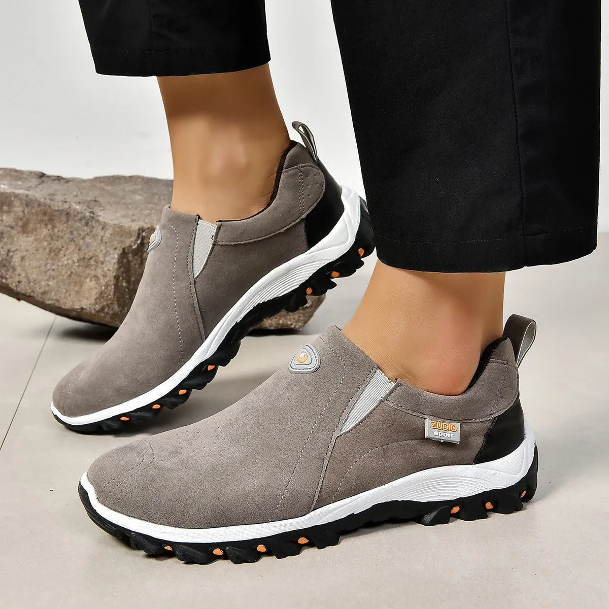Men's round head thin shoe covers in multiple colours showing oversleeve design and rubber sole.