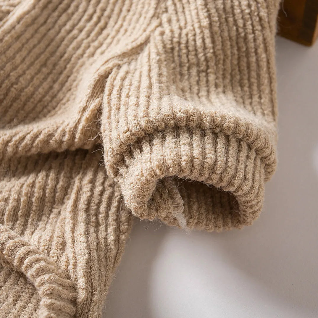 Brown knit sweater pullover for small breed dogs on a white background