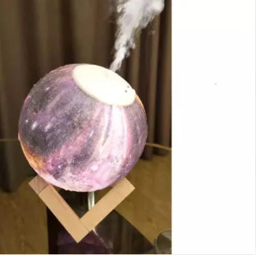 Lunar humidifier night light with 13cm ball design, USB charging port, and touch control