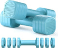 Women's adjustable 5lb dumbbells in four colours with detachable ABS plastic construction
