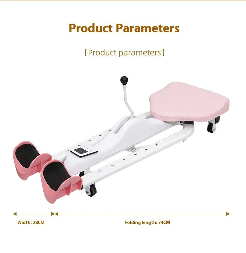 Horse leg opener stretching equipment with steel pipe frame in pink or blue with backrest option