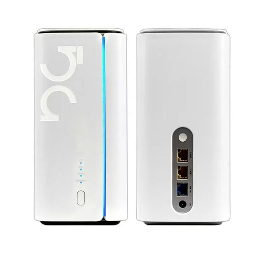 Compact black 4G CPE wireless router with power cable, measuring 51mm by 30mm.