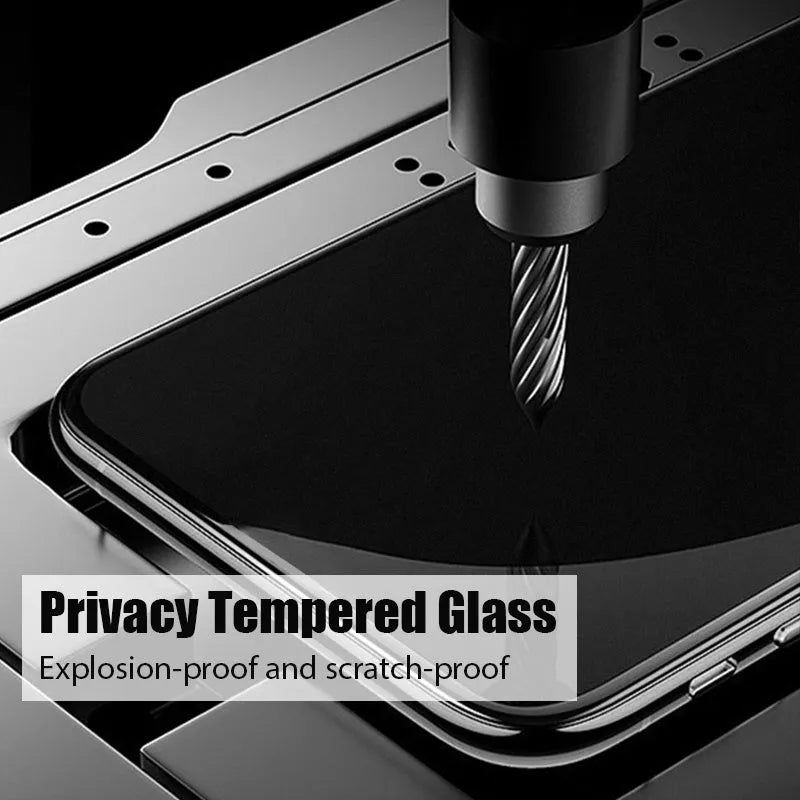 Anti-spy screen protector for Poco and Redmi Note smartphones showing privacy angle limitation