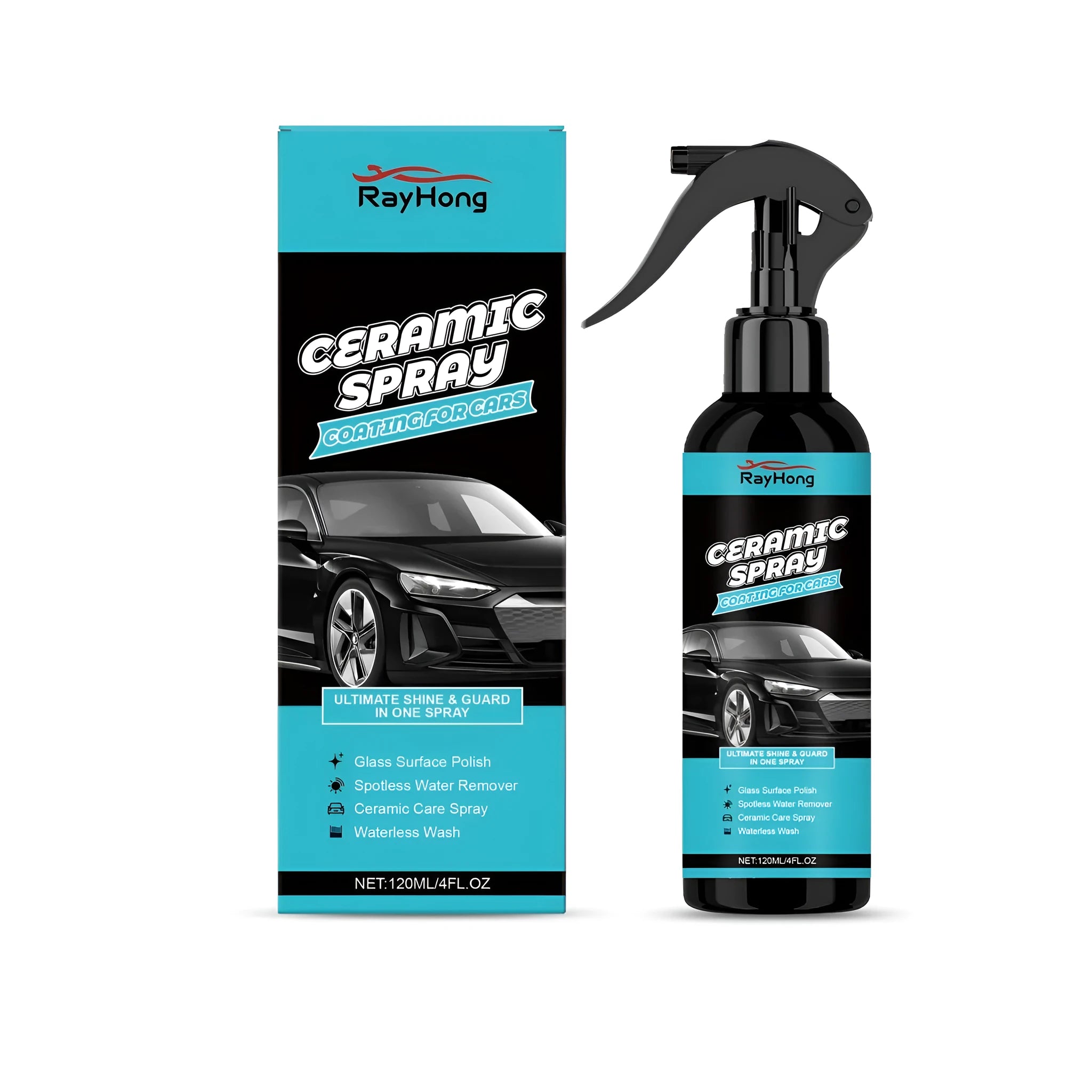 120ml bottle of PTFE ceramic coating spray for automobile paint protection
