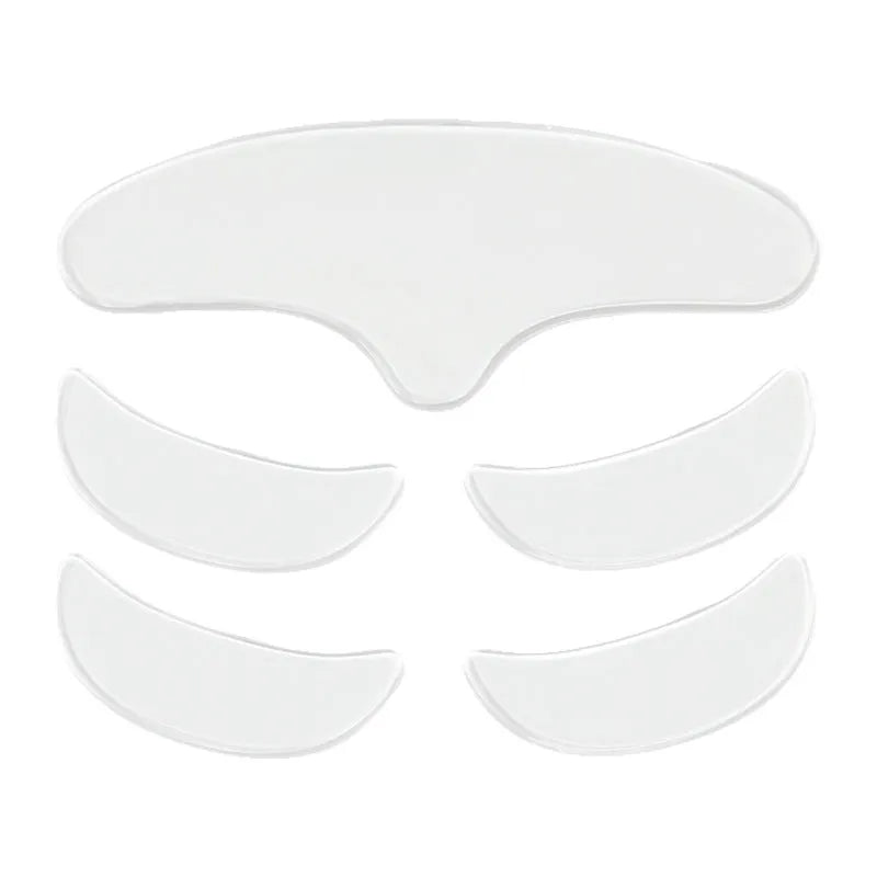 Silicone anti-wrinkle facial stickers 5-piece set for wrinkle removal and prevention
