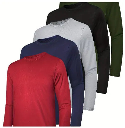 Four men's lightweight polyester hoodies bundled together, shown in assorted colours with hooded and non-hooded style options.