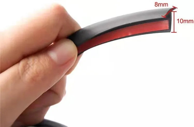 TPE car rubber gap filler seal strip in black and white colours showing 5-metre and single-metre packaging options