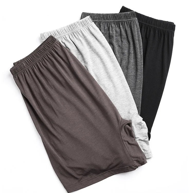 Men's solid colour high waist boxers in modal fabric, shown in dark grey