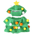 Green Christmas tree pet costume for dogs and cats, polyester, average size, one piece