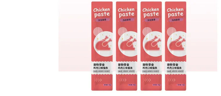 10-piece cat strip variety pack with four flavours for kitten childhood nutrition