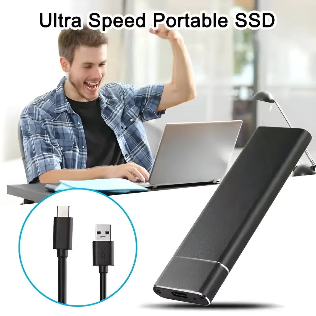 6TB capacity mobile hard disk with metal shell in multiple colour options including black, blue, orange, red, and silver