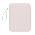 Imitation leather tablet protective case in light grey, black, pink, and sky blue colours for 10.9 inch and 12.9 inch tablets.