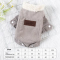 Lambswool dog vest with wool lining in grey or pink, available in six sizes for autumn and winter wear