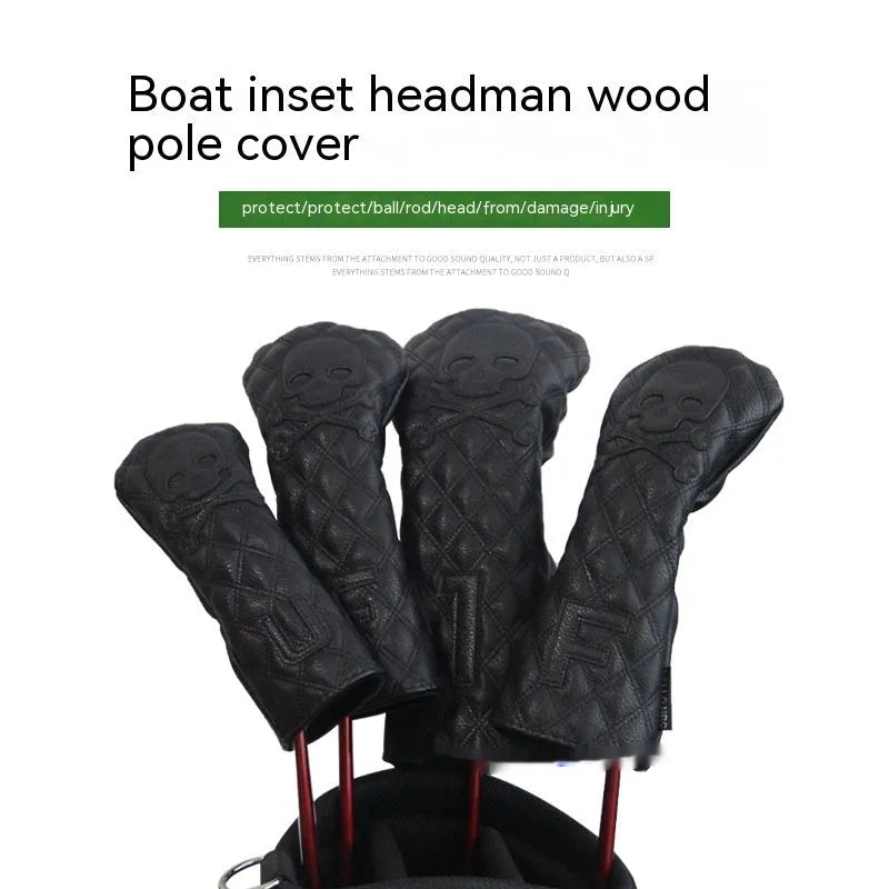 Black and white golf waterproof wooden pole protective covers for club shafts