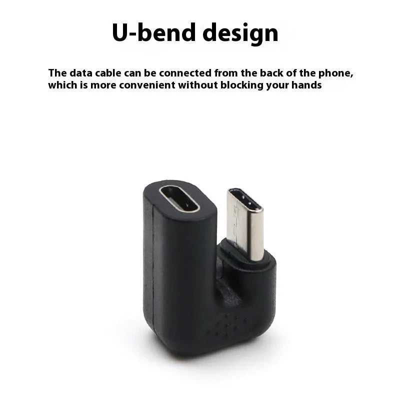 Plastic USB male to female adapter cable with U-bend design for extending mobile device connections