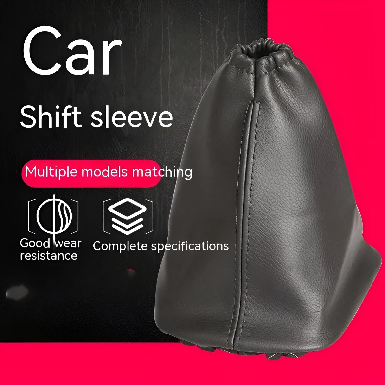 Black leather shift lever dust cover for Toyota Corolla gear stick protection