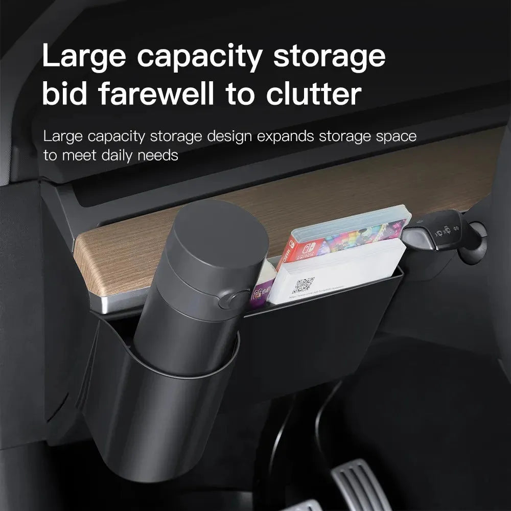 Plastic dashboard cup holder for left-hand drive Tesla Model 3 and Model Y cars