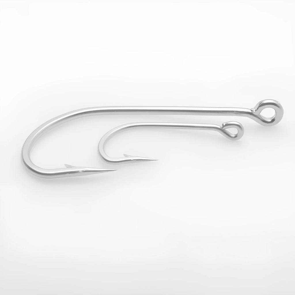 Multi-specification stainless steel sea fishing hooks for ocean boat fishing in alloy material.