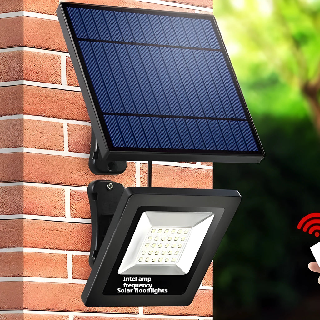 Outdoor solar LED light with waterproof IP65 protection for courtyard and garden illumination