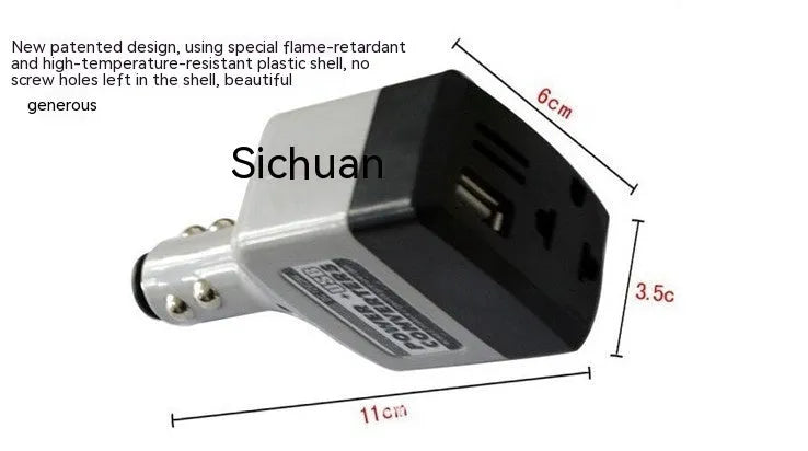 011C model car cigarette lighter to USB power adapter with wireless charging capability