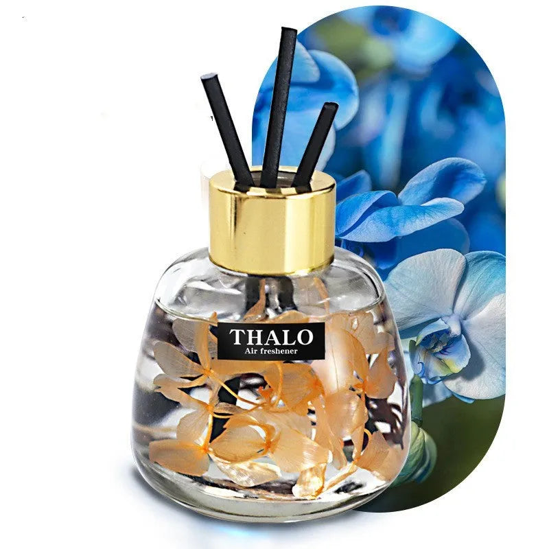 Glass car perfume ornament with loose incense for aromatherapy in vehicle