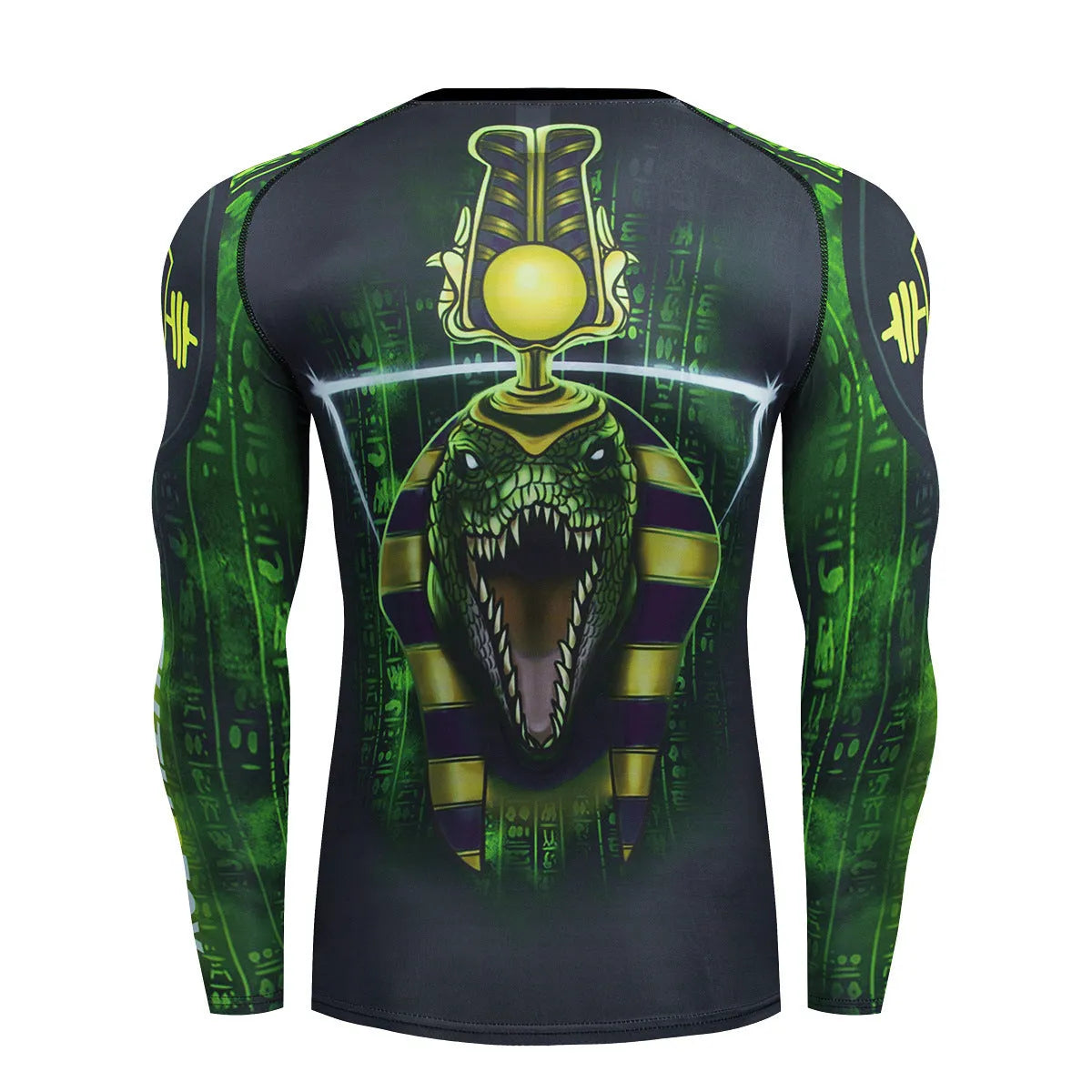 Men's slim-fit printed sports suit with long sleeves and trousers on a model