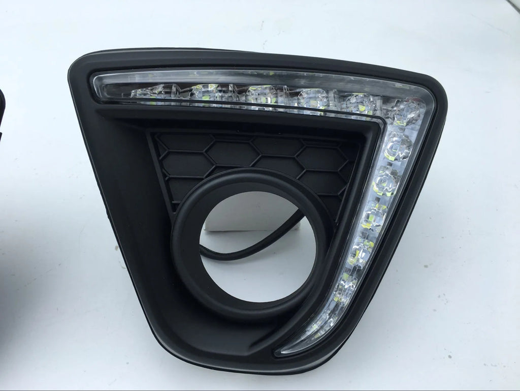 Mazda CX-5 LED daytime running lights showing electroplated white light with turning signal options