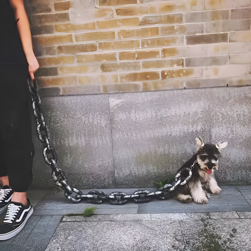 Polypropylene dog leash replica prop in antique bronze, silver, and black colour options.