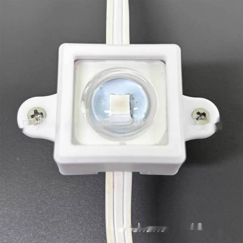 White plastic LED light bracket protective lampshade measuring 1.7cm by 6cm