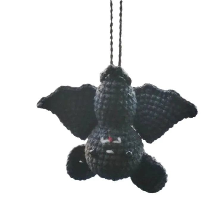 Plush hand-woven cartoon automobile hanging ornament for rear-view mirror decoration