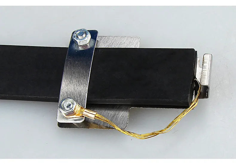 Black car electrostatic grounding belt with copper wire and rubber construction, 370mm long, shown detached.