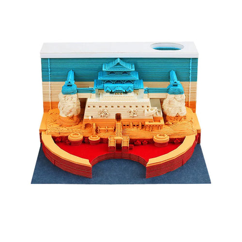 One Piece anime architecture creative sticky notes notepad in hand-torn design, 80mm x 45mm craft paper