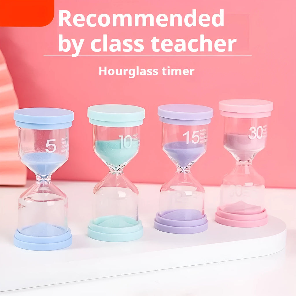 Handmade glass sand clock timer in modern simplicity design with colour options