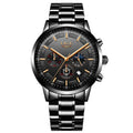 Men's waterproof quartz sports business watch with 12mm case in four colour options